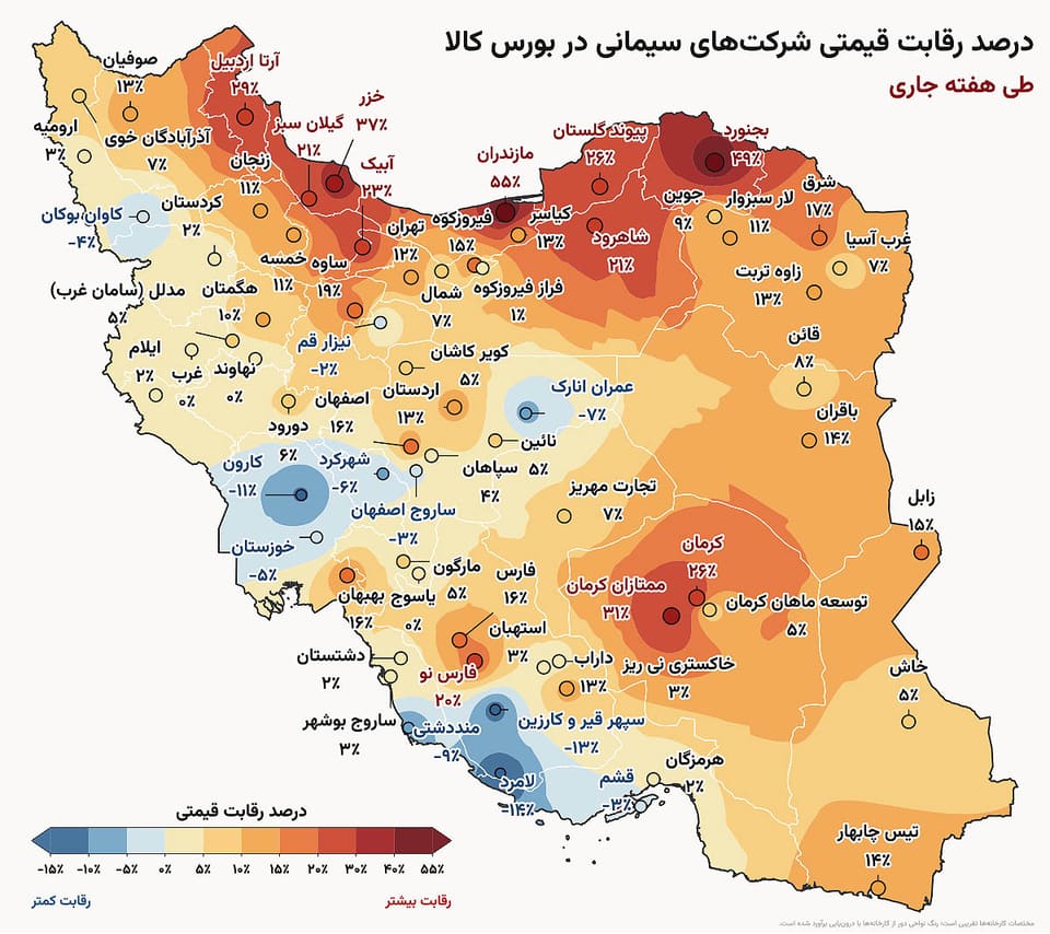 رقابت سیمانی‌ها در نیمه شمالی