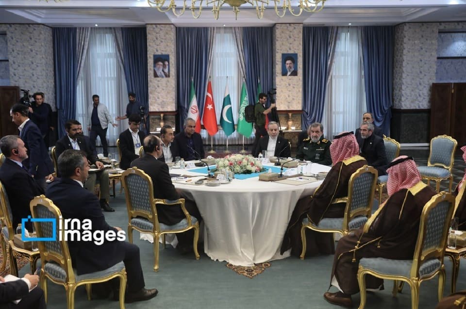 بیانیه مطبوعاتی نشست چهارجانبه ایران، پاکستان، ترکیه، عربستان منتشر شد