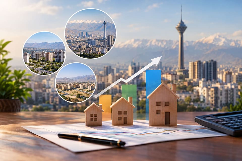 مقایشه قیمت مسکن در پرند، پردیس و تهران/ رشد رشد قیمت در شهرهای اطراف از تهران بیشتر بوده؟+ جدول